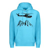 Ocean Blue mountain rescue helicopter funny Premium Hoodie - artisFamous