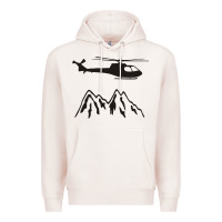 Pale Pink mountain rescue helicopter funny Premium Hoodie - artisFamous