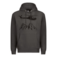 Smoke mountain rescue helicopter funny Premium Hoodie - artisFamous