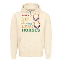 Sandshell Just a Girl Who Loves Horses Zipper Hoodie - Bettercallsaul