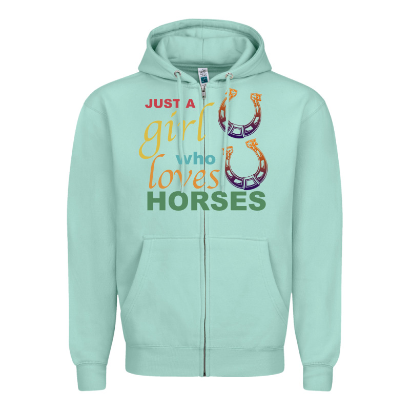 Just A Girl Who Loves Horses Zipper Hoodie by Bettercallsaul | Teevron