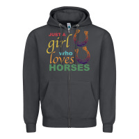Smoke Just a Girl Who Loves Horses Zipper Hoodie - Bettercallsaul