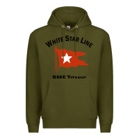 Army Green white star line (1) Premium Hoodie - artisFamous