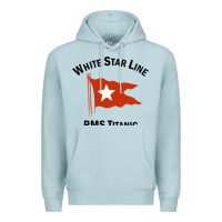 Blue Mist white star line (1) Premium Hoodie - artisFamous