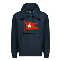 Navy white star line (1) Premium Hoodie - artisFamous
