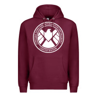 Burgundy agents of shield Premium Hoodie - artisFamous