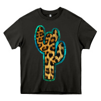 Asphalt Turquoise Leopard Cactus Heavy Core Tee - RanaPortraitStore
