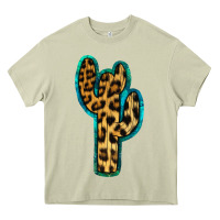 Mossy Turquoise Leopard Cactus Heavy Core Tee - RanaPortraitStore