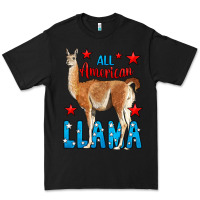 Black All American Lama Premium Tee - LillyAllenDesigns