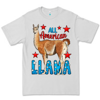Dove Grey All American Lama Premium Tee - LillyAllenDesigns