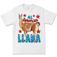 White All American Lama Premium Tee - LillyAllenDesigns