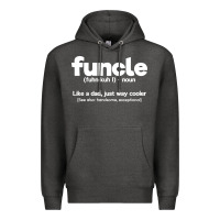 Charcoal Heather funcle definition Premium Hoodie - artisFamous