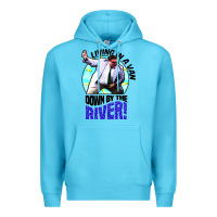 Ocean Blue chris farley   matt foley nostalgia Premium Hoodie - artisFamous