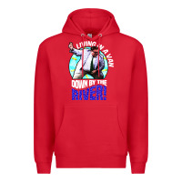 Red chris farley   matt foley nostalgia Premium Hoodie - artisFamous