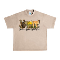 French Oak Peace Love Wild cat Urban Heavy Tee - LillyAllenDesigns