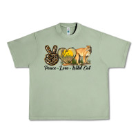 Oil Green Peace Love Wild cat Urban Heavy Tee - LillyAllenDesigns