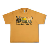 Peanut Butter Peace Love Wild cat Urban Heavy Tee - LillyAllenDesigns