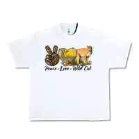 White Peace Love Wild cat Urban Heavy Tee - LillyAllenDesigns