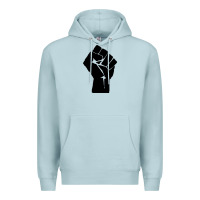 Blue Mist fist Premium Hoodie - artisFamous