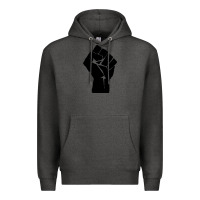 Charcoal Heather fist Premium Hoodie - artisFamous