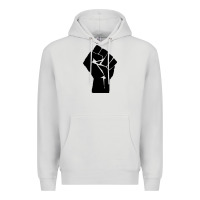 Dove Grey fist Premium Hoodie - artisFamous