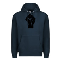 Navy fist Premium Hoodie - artisFamous