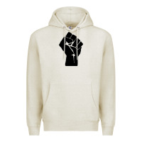 Oatmeal Heather fist Premium Hoodie - artisFamous