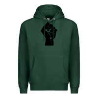 Sports Green fist Premium Hoodie - artisFamous