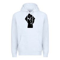 White fist Premium Hoodie - artisFamous