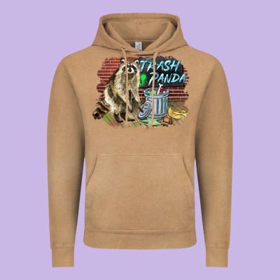 Raccoon Trash Panda Vintage Hoodie Designed By Barkaloodesign