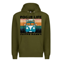 Army Green pogue life outer banks retro vintage Premium Hoodie - artisFamous