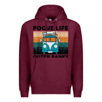Burgundy pogue life outer banks retro vintage Premium Hoodie - artisFamous