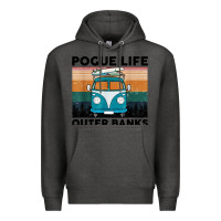 Charcoal Heather pogue life outer banks retro vintage Premium Hoodie - artisFamous