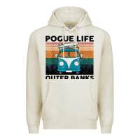 Oatmeal Heather pogue life outer banks retro vintage Premium Hoodie - artisFamous