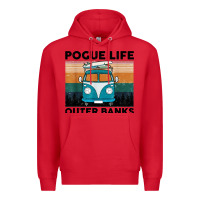 Red pogue life outer banks retro vintage Premium Hoodie - artisFamous