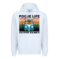 White pogue life outer banks retro vintage Premium Hoodie - artisFamous