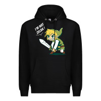 Black i’m not zelda Premium Hoodie - artisFamous