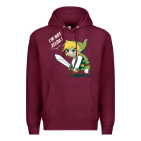 Burgundy i’m not zelda Premium Hoodie - artisFamous