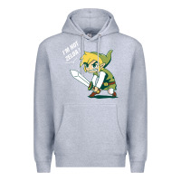 Heather Grey i’m not zelda Premium Hoodie - artisFamous