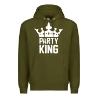 Army Green party king Premium Hoodie - artisFamous