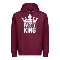 Burgundy party king Premium Hoodie - artisFamous
