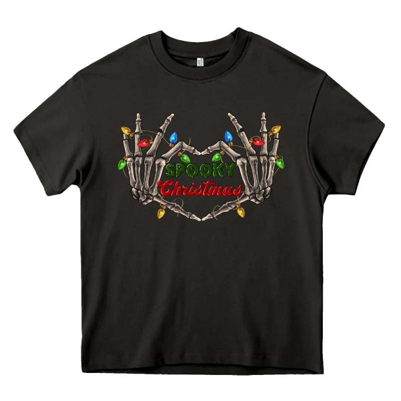 Spooky Christmas Skeleton Hands Heavy Core Tee by FaDigitalArtStudio | Teevron