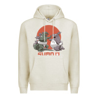 Oatmeal Heather sumo pop Premium Hoodie - artisFamous