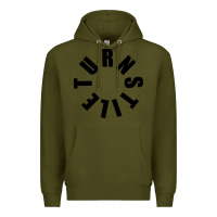 Army Green TURNSTILE BLACK ON WHITE Premium Hoodie - artisFamous