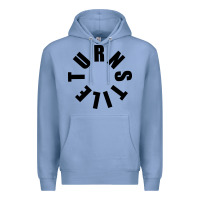 Colony Blue TURNSTILE BLACK ON WHITE Premium Hoodie - artisFamous