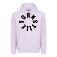 Lilac TURNSTILE BLACK ON WHITE Premium Hoodie - artisFamous