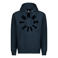 Navy TURNSTILE BLACK ON WHITE Premium Hoodie - artisFamous