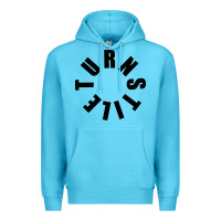 Ocean Blue TURNSTILE BLACK ON WHITE Premium Hoodie - artisFamous