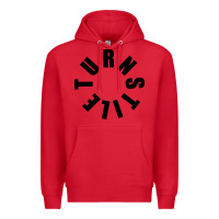 Red TURNSTILE BLACK ON WHITE Premium Hoodie - artisFamous