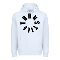 White TURNSTILE BLACK ON WHITE Premium Hoodie - artisFamous